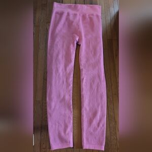 NWT Calvin‎ Klein Performance Ribbed Leggings Pink Large Athletic Workout Pants